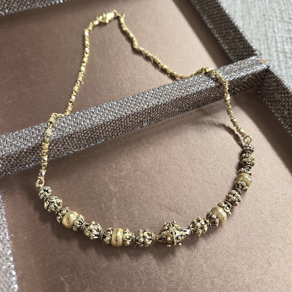 Vintage Gold Plated Sterling Silver Necklace